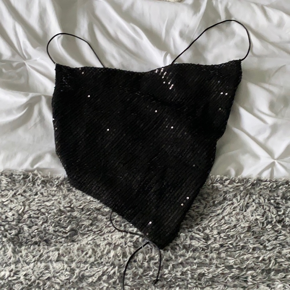 Princess Polly black sequin top